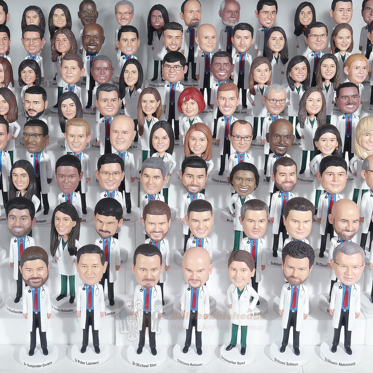 Custom Doctor Team Bobbleheads – Personalized Medical Staff Figurines for Hospitals & Clinics