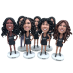 Custom Cheerleading Team Bobbleheads – Personalized Squad Figurines with Pom-Poms & Uniforms