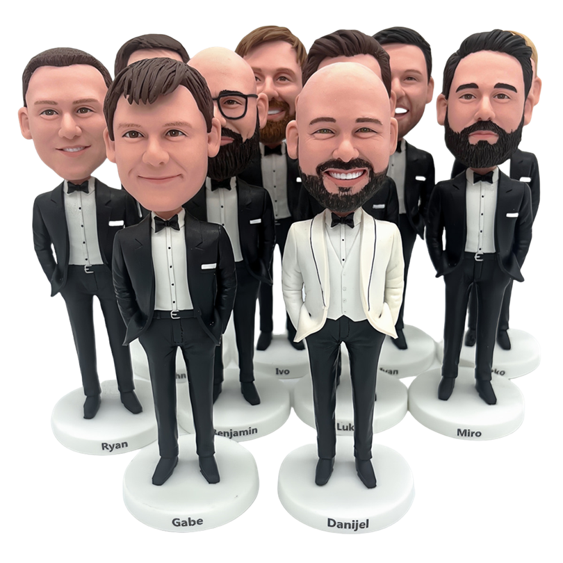 Custom Wedding Party Bobbleheads – The Ultimate Groomsmen Gifts, Bridesmaid Gifts & More