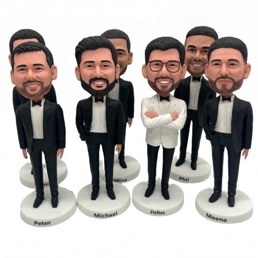 Custom Groomsmen Bobbleheads & Bridesmaid Gifts – Personalized Groomsmen Gifts