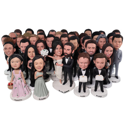 Bulk Custom Bobbleheads for Wedding Parties – Custom Bobbleheads for Groomsmen, Bridesmaids, Parents & Kids