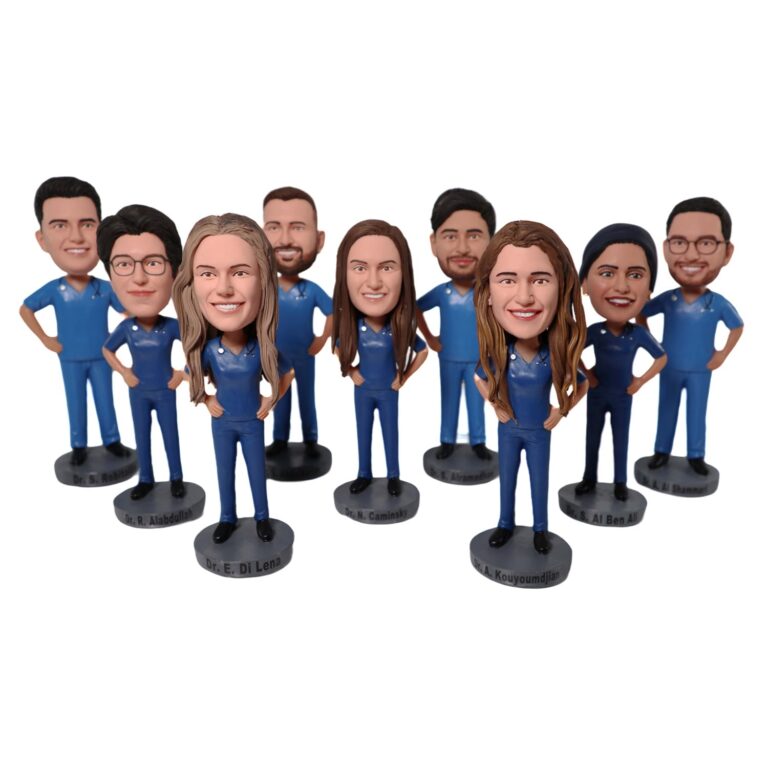 Custom Doctor Team Bobbleheads – Personalized Medical Staff Figurines for Hospitals & Clinics