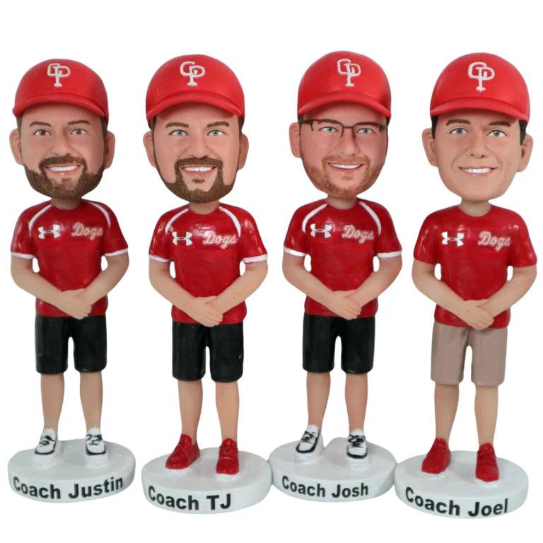 Custom Coach Team Bobbleheads – Personalized Figures for Head Coaches, Assistants & Staff