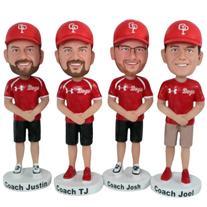 Custom Coach Team Bobbleheads – Personalized Figures for Head Coaches, Assistants & Staff