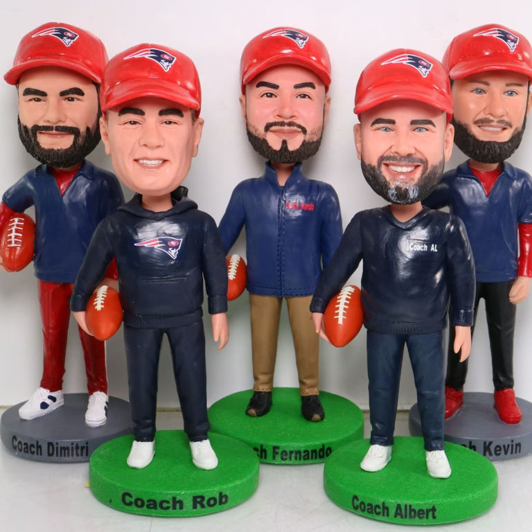 Custom Coach Team Bobbleheads – Personalized Figures for Head Coaches, Assistants & Staff
