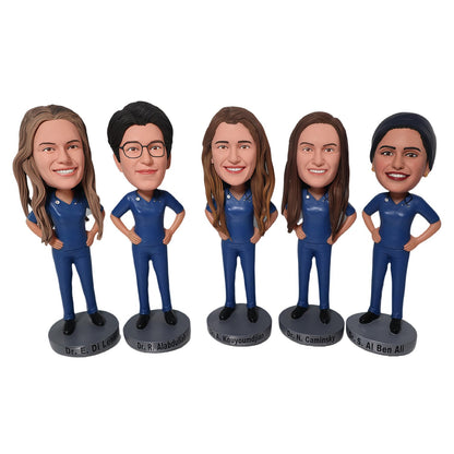 Custom Doctor Team Bobbleheads – Personalized Medical Staff Figurines for Hospitals & Clinics