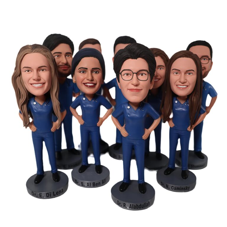 Custom Doctor Team Bobbleheads – Personalized Medical Staff Figurines for Hospitals & Clinics