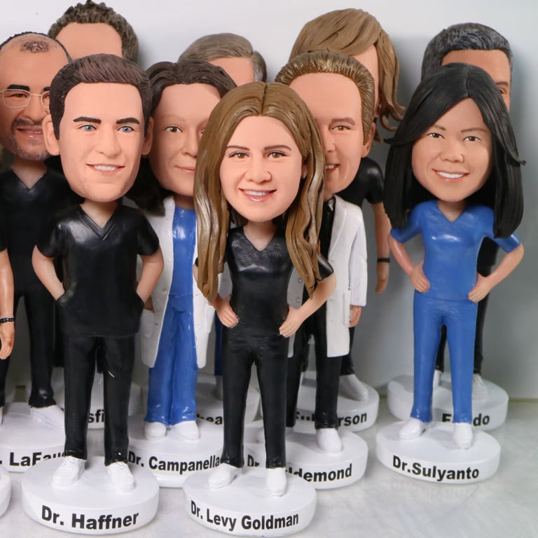 Custom Doctor Team Bobbleheads – Personalized Medical Staff Figurines for Hospitals & Clinics